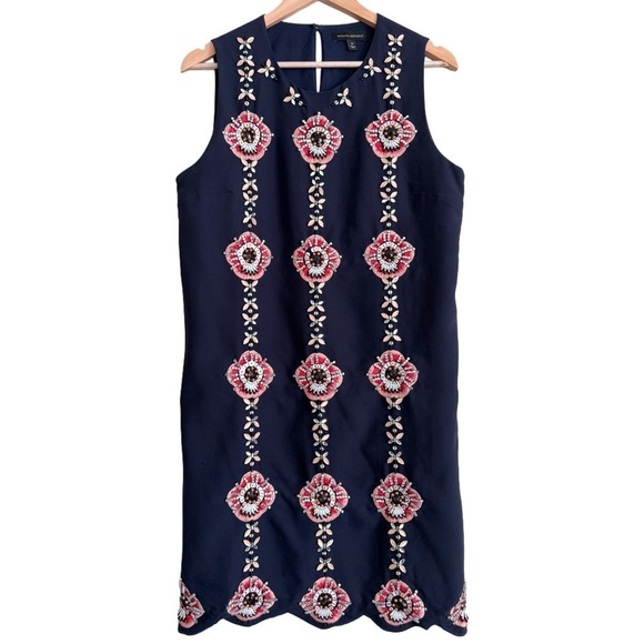 BANANA REPUBLIC Floral Elegant Feminine Embellished Special Occasion Dress Sz M - Picture 5 of 8